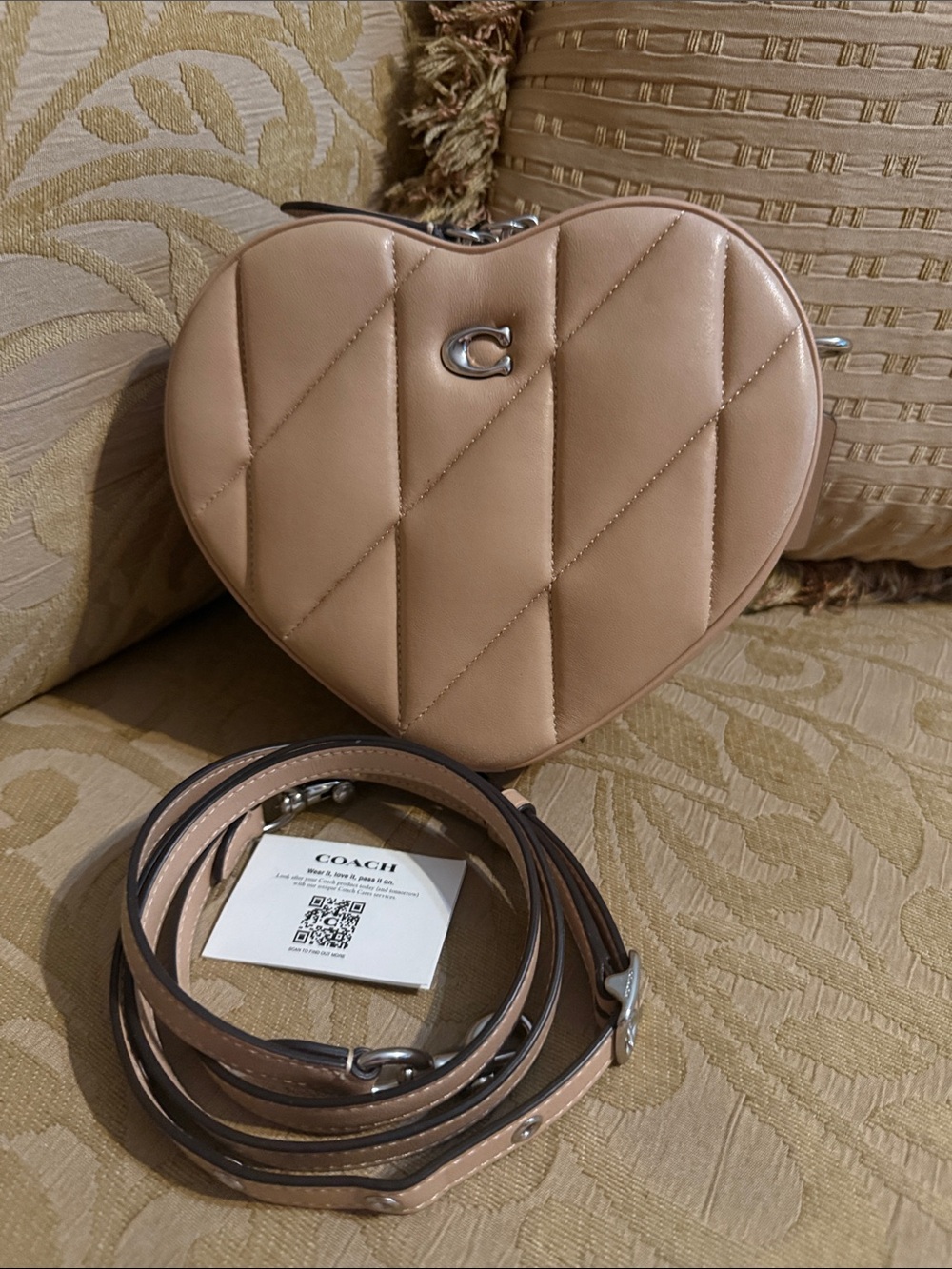 Coach Heart Crossbody Bag with Quilting preloved